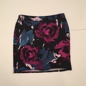 Floral Watercolor Mini Skirt
